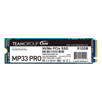 Накопичувач SSD NVMe M.2 2280 Team MP33 Pro 512GB PCIe 3.0 3D TLC (TM8FPD512G0C101)