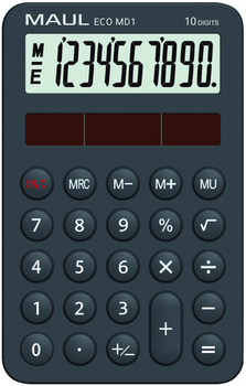 Kalkulator Maul Eco MD1 10-cyfrowy kieszonkowy Szary (4002390092821)