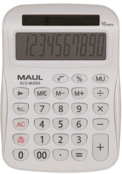 Калькулятор Maul Eco MJ555 10-розрядний настільний Білий (4002390092647)