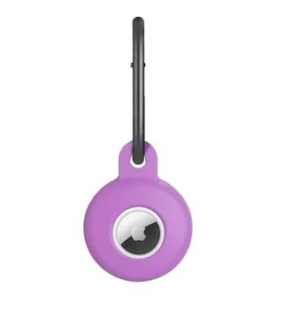Силиконовый защитный чехол Ceeslin для Apple Airtag брелок с карабином на ключи / рюкзак / ошейник домашнего питомца, фиолетовый (78057250)