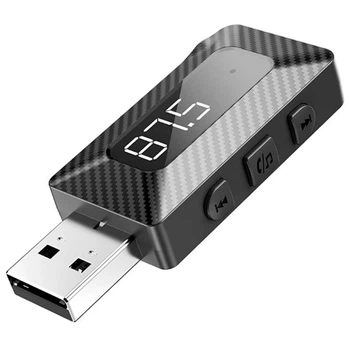 FM-трансмітер модулятор XO BCC16 AUX/TF/V5.3/LED дисплей Reciver для аудіосистеми автомобіля з кнопками Чорний