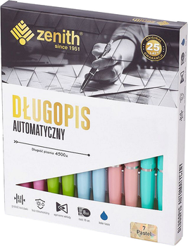 Zestaw długopisów kulkowych Zenith 7 Pastel Automatyczne Niebieski 10 szt (ZES5907643322443)