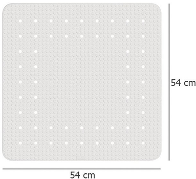 Mata kauczukowa do brodzika lub wanny Wenko 54 x 54 cm Biała (4008838227404)