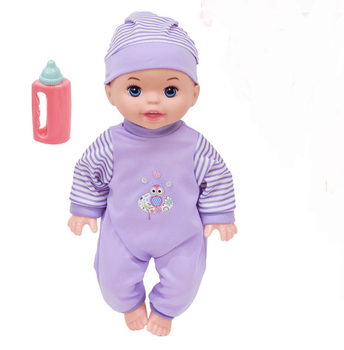 Пупс ToyCloud с бутылочкой, плачет 35 см JK025-13/14/15
