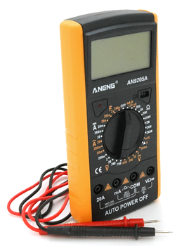 Мультиметр Aneng AN9205A вимірювання: V, A, R, F, функція hFE (YT32061)