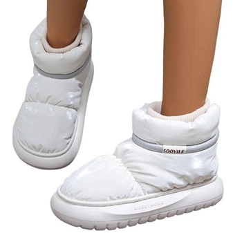 Женские сапоги дутики Soovile C5328 дышащие, водоотталкивающие, размер 36 White