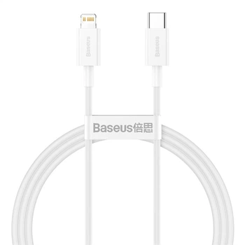 Кабель для iPhone на 1м. Type-C to Lightning Superior Series 2.4A White, Baseus для зарядки и передачи данных (CATLYS-A02)