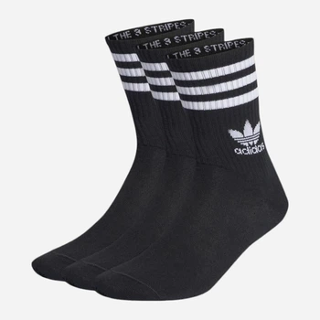 Набор женских носков высоких хлопковых Adidas CREW SOCK 3STR IL5022 37-39 3 пары Черный (4066762034741)