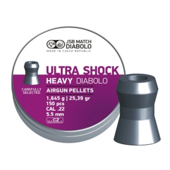 Пули пневм JSB Diabolo Ultra Shock, 5,5 мм , 1,645 г, 150 шт/уп