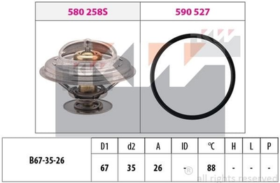 Термостат KW (аналог EPS 1.880.258/Facet 7.8258) (580258)