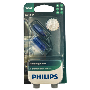 Автомобільні лампи габариту PHILIPS 12V 5W T10 W5W X-tremeVision Pro150 +150% 2 шт
