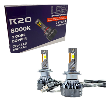 Автомобільні світлодіодні LED лампи R20 H1,діоди CREE4575CHIP,робоча напруга 12-24V,100W,6000K, радіатор