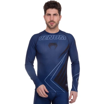 Рашгард чоловічий з довгим рукавом Venum 9520 розмір XL (48-50) Deep Blue-Black