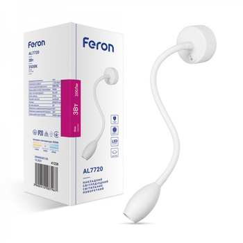 Накладной поворотный светодиодный светильник Feron AL7720 3Вт 3500К IP20 белый