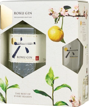 Джин Suntory Roku Gin 0.7 л 43% + стакан (5010278102189)