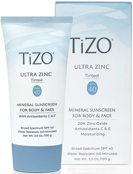 Крем для тела и лица минеральный, солнцезащитный c оттенком - TiZO Ultra Zinc Body & Face Tinted SPF 40 100g (1373163-18587577)