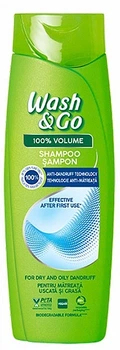 Шампунь против перхоти с технологией ZPT - Wash&Go 100% Volume 360ml (1260667-15308754)