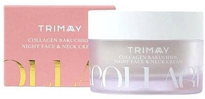 Ночной антивозрастной крем для лица и шеи с бакучиолом - Trimay Collagen Bakuchiol Night Face & Neck Cream 50ml (1303215-14052671)