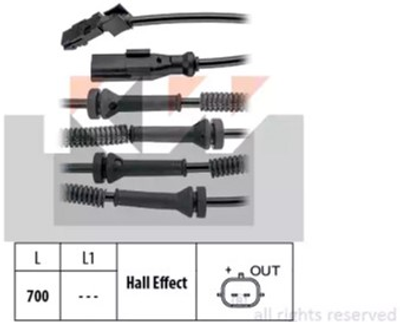 Датчик ABS KW (аналог EPS 1.960.146/Facet 21.0146) (460146)