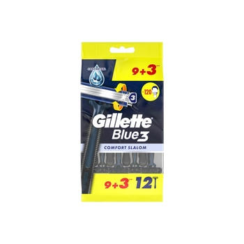 Набор одноразовых станков для бритья Gillette Blue 3 Comfort Slalom, 12 шт. (127074)