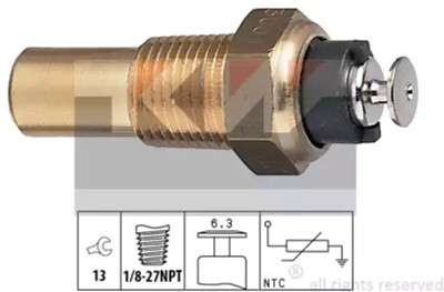 Датчик температури охолоджуючої рідини / оливи / палива KW (аналог EPS 1.830.005/Facet 7.3005) (530005)