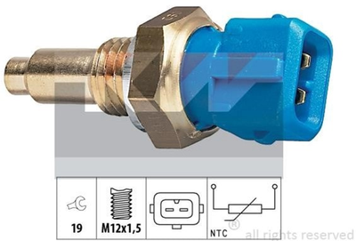 Датчик температуры охлаждающей жидкости / масла / топлива KW (аналог EPS 1.830.143/Facet 7.3143) (530143)