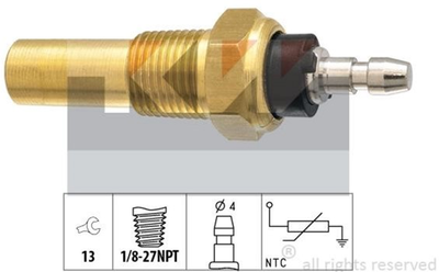 Датчик температури охолоджуючої рідини / оливи / палива KW (аналог EPS 1.830.208/Facet 7.3208) (530208)