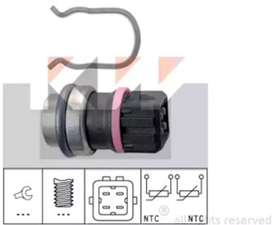 Датчик температуры охлаждающей жидкости / масла / топлива KW (аналог EPS 1.830.353/Facet 7.3353) (530353)