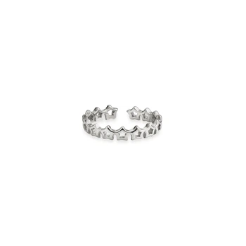 Серебряное кольцо из маленьких звездочек, Размер 15,0, Вес: 0.9 г