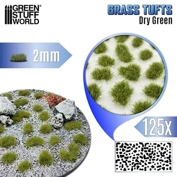 Штучна трава GREEN STUFF WORLD Static Grass Tufts 2 mm - Dry Green