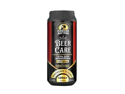Гель для вмивання обличчя та бороди BEER CARE 400мл 2в1 з АРГІНІНОМ Зволожуючий
