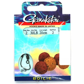 Крючок с поводком Gamakatsu BKS-3513F Boilie №4 0.30 Black 20см