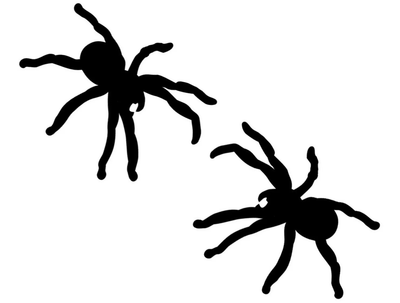 Наклейка на Авто / Мото / Витрину на Стекло Кузов " Хэллоуин - Halloween - Пауки - Spiders " черный цвет