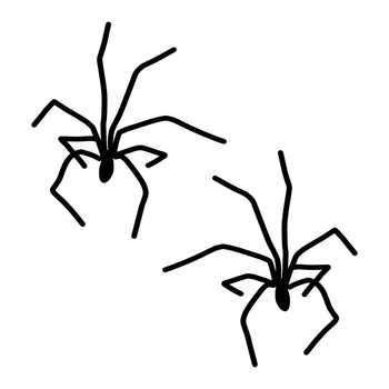 Наклейка на Авто / Мото / Витрину на Стекло Кузов " Хэллоуин - Halloween - Пауки 3 - Spiders " черный цвет