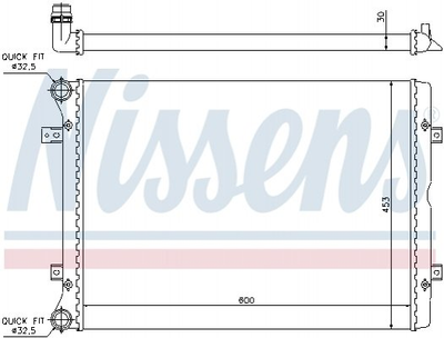 Радиатор охлаждения двигателя NISSENS 65014 Volkswagen Sharan; Ford Galaxy 1212576, 3M218005AA, 7M3121253F