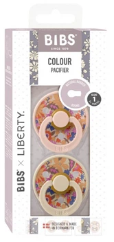 2 пустушки BIBS Colour Liberty June Blossom Blush Mix 0-6 міс. розмір 1