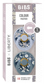 2 пустушки BIBS Colour Liberty Bobo Dusty Blue Mix 6-18 міс. розмір 2