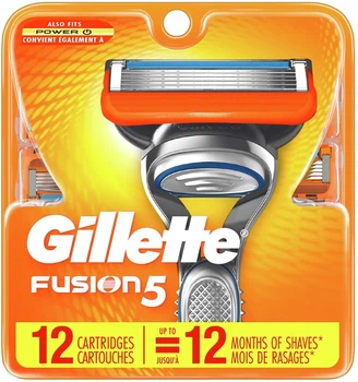 Картриджи для бритья Gillette Fusion 5, 12 шт