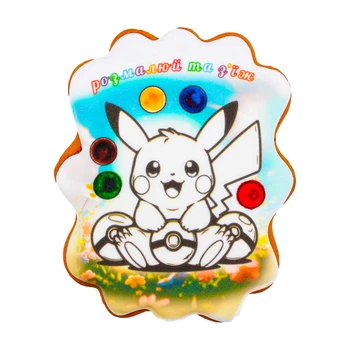 Пряник-раскраска медово-имбирный с подкладкой "Крафт пряник", серия "Pokemon "Пикачу"", интерактивный детский вкус, 85 г