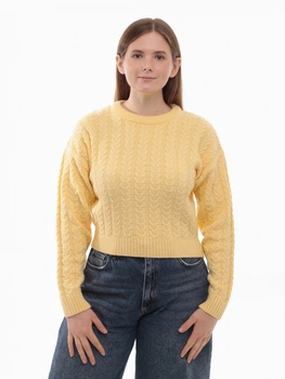 Светр жіночий жовтий укорочений 8423-1 ONE SIZE