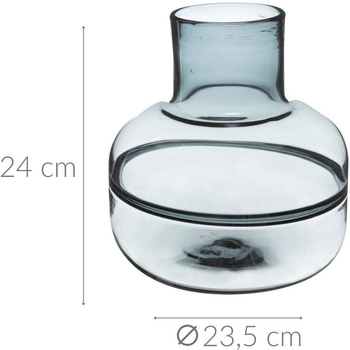 Wazon Atmosphera Shine szklany niebieski 23.5 cm (3560231554637)