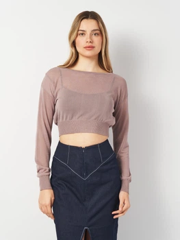 Свитер женский Zara 2756/867 S Коричневый (02756008676027_violet)