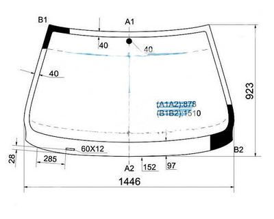 Скло лобове XYG для BMW 5 (E39) 95-03 2434AGNGNV