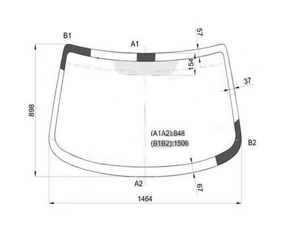 Скло лобове XYG для CITROEN BERLINGO 97-07, PEUGEOT PARTNER 97-07 2724AGNBL