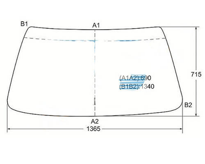 Скло лобове XYG для BMW 3 (E30) 82-91 2425AGN