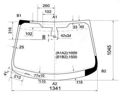 Скло лобове XYG для FORD FIESTA 13-19 USA, FIESTA 13-17 EUR 3572AGSMVW6P