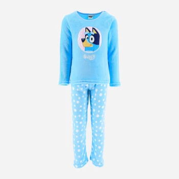 Дитяча тепла флісова піжама для дівчинки Disney Bluey XH20061.B 98 см Блакитна (3609087330801)