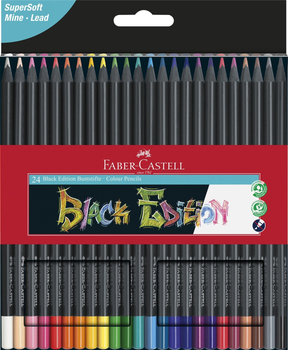 Набір кольорових олівців Faber-Castell Black Edition 24 шт (4005401164241)