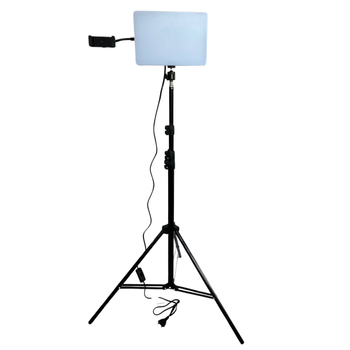 Панель светодиодная LED видеосвет с держателем смартфона Camera light MM-240 Ra95+ Штатив 2 м.