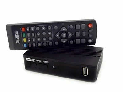 Тюнер Operasky OP-307 DVB-T2 1080p, цифрове ТБ, ресивер HDMI, USB, Чорний